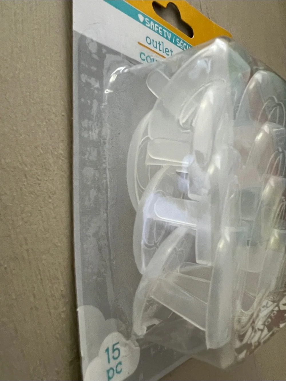 Angel of Mine | Safety Clear Plastic Outlet Covers Protectors - 15 Pack